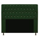 Ver imagem 1 de Cabeceira Estofada Lady com Strass 140 cm Queen Size Suede - ADJ Decor - Verde
