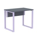 Ver imagem 1 de Mesa Escritório P25 Tub Pandin 90 Cm (larg) Tampo Mdp Grafito Pé Aço Tubular Lilás