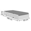 Ver imagem 5 de Cama para Solteiro Milênio com Box 2 Gavetas Plus - D Doro Branco