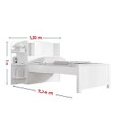 Ver imagem 3 de Cama para Solteiro Milênio com Box 2 Gavetas Plus - D Doro Branco