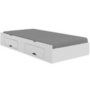 Ver imagem 4 de Cama para Solteiro Milênio com Box 2 Gavetas Plus - D Doro Branco