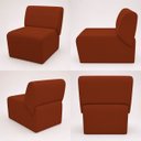 Ver imagem 6 de Kit 2 Poltronas Decorativas Zoe Orgânicas Modernas Minimalistas Sala Recepção Luxo Suede