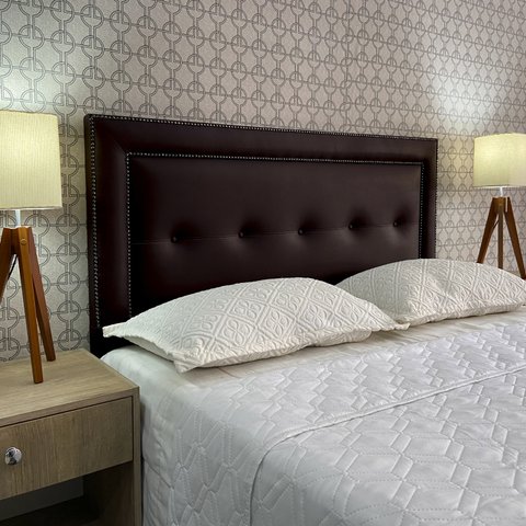 Cabeceira Solteiro 90 Cama Box Diamond Berlim Marrom Corano com Pés Rbl
