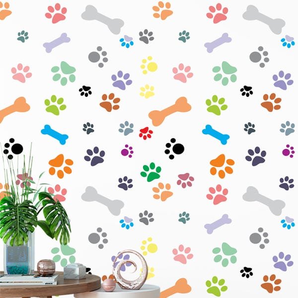 Papel de Parede Adesivo Animal Pegadas - 001 - 1