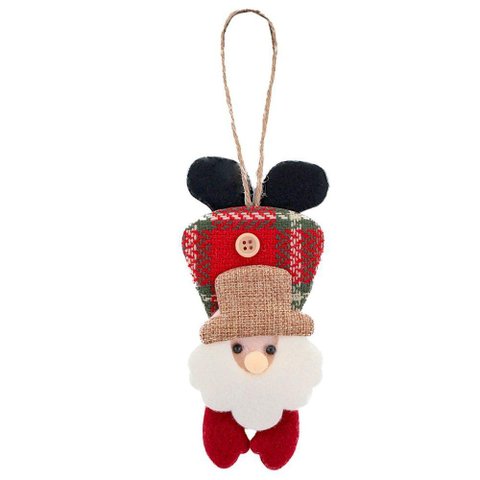 Kit 18 Enfeite Árvore Natal Pendente Papai Noel 19,5cm