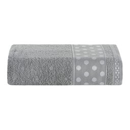 Kit 4 Toalhas de Banho 100% Algodão 1,50m X 75cm Alta Absorção Bordada Premium:cinza - 2