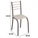 Ver imagem 4 de Conjunto de 4 Cadeiras Rio Marrom Assento Creme Teixeira