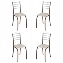 Ver imagem 1 de Conjunto de 4 Cadeiras Rio Marrom Assento Creme Teixeira
