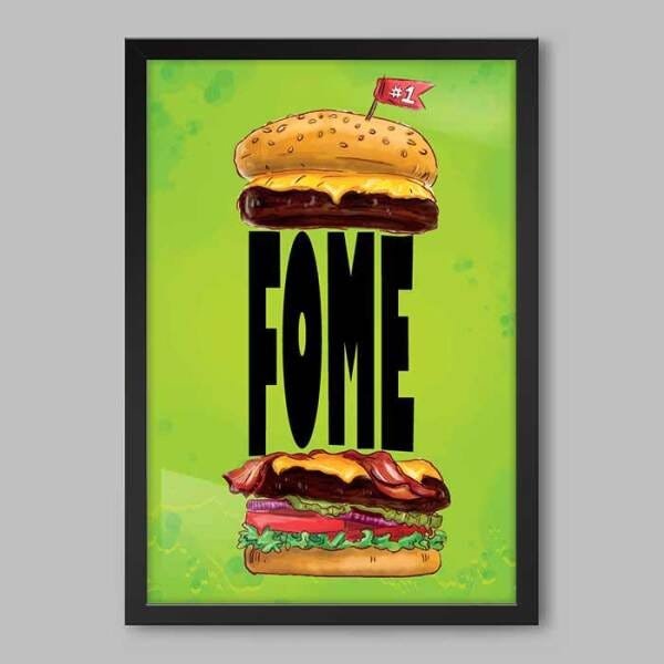 Quadro Cozinha Hamburger da Fome - 1