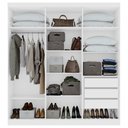 Ver imagem 2 de Guarda-roupas Casal 6 Portas 3 Gavetas Jazz com Pés sem Espelho Branco