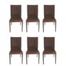 Kit com 6 Cadeiras Rattan Jantar Varanda Sacada Empilhavel - 1