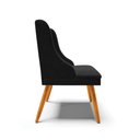 Ver imagem 5 de Kit 4 Cadeiras de Jantar Liz Suede Preto Pés Palito Castanho
