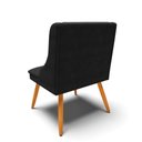 Ver imagem 6 de Kit 4 Cadeiras de Jantar Liz Suede Preto Pés Palito Castanho