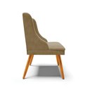 Ver imagem 5 de Kit 4 Cadeiras de Jantar Liz Suede Marrom Rato Pés Palito Castanho