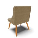 Ver imagem 7 de Jogo Conjunto de 4 Cadeiras para Sala de Jantar Liz Suede Marrom Rato Pés Palito Castanho