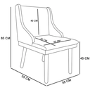 Ver imagem 3 de Kit 4 Cadeiras de Jantar Liz Suede Marrom Pés Palito Castanho