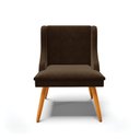 Ver imagem 5 de Kit 4 Cadeiras de Jantar Liz Suede Marrom Pés Palito Castanho