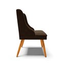 Ver imagem 6 de Kit 4 Cadeiras de Jantar Liz Suede Marrom Pés Palito Castanho