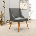 Ver imagem 2 de Kit 4 Cadeiras de Jantar Liz Suede Grafite Pés Palito Castanho