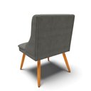 Ver imagem 6 de Kit 4 Cadeiras de Jantar Liz Suede Grafite Pés Palito Castanho