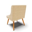 Ver imagem 5 de Kit 4 Cadeiras de Jantar Liz Suede Bege Pés Palito Castanho