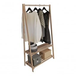 Provador Cabideiro de Madeira Roupas Cabideiro Simples Arara - 4