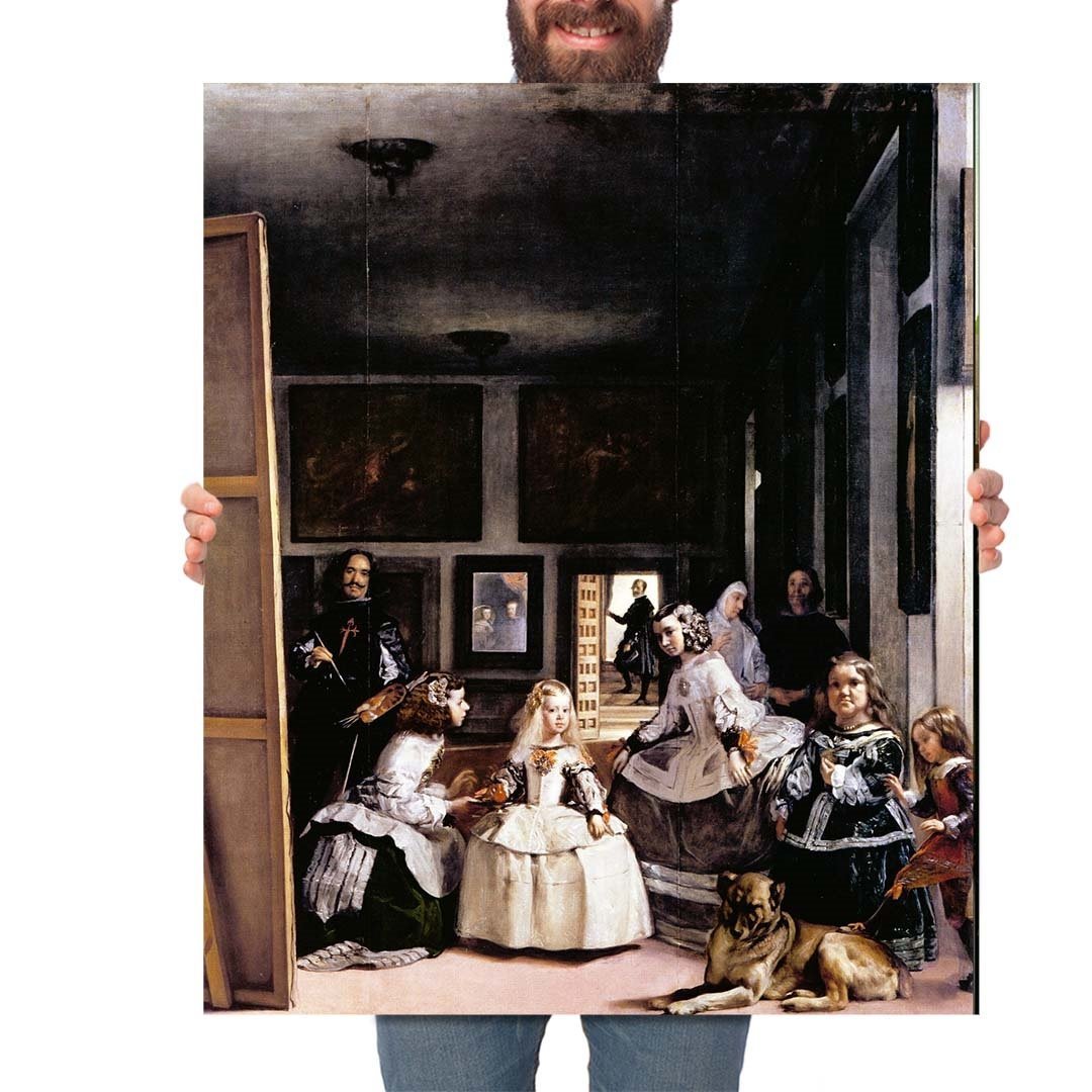 Quadro Decorativo Diego Velázquez As Meninas:Grande 77x64cm/Chassi com Borda Infinita