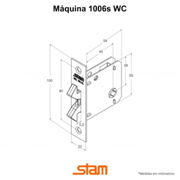 Fechadura Porta Stam Banheiro 1006s  Classic Roseta Redonda Preto Fosco - 2