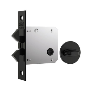 Fechadura Porta Stam Banheiro 1006s  Classic Roseta Redonda Preto Fosco