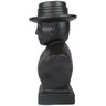 Escultura Busto Homem De Chapéu Preto - 2