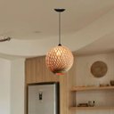 Ver imagem 2 de Luminária Pendente Mabelly em Corda Sisal Natural Palha:preto