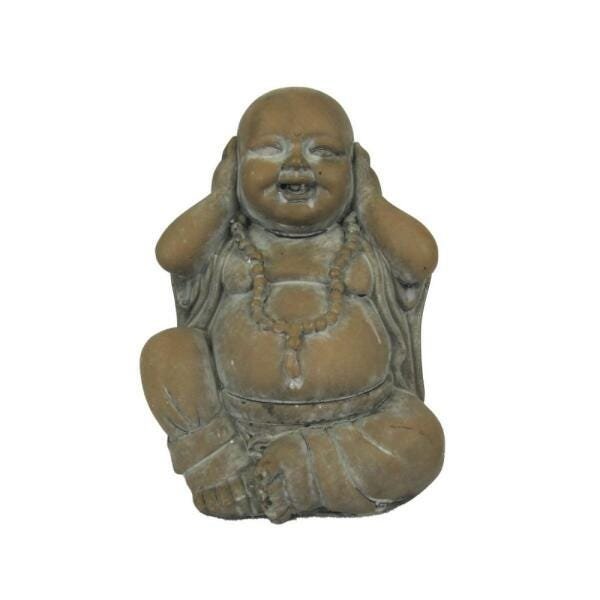 Escultura Decorativa Buda Em Resina - 1