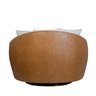 Kit 2 Poltronas Ayla Base Giratória Almofadas Linho Corino - 10