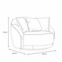 Ver imagem 3 de Kit 2 Poltronas Ayla Base Giratória Almofadas Linho Corino