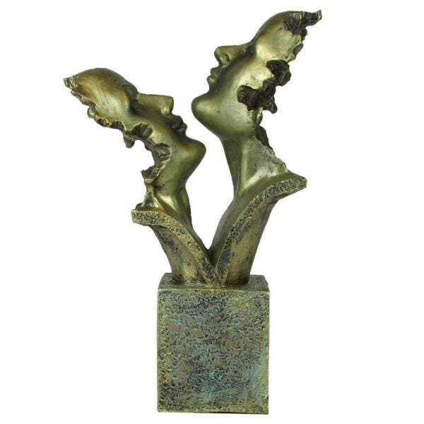 Escultura Decorativa Duas Faces - 1