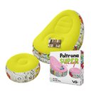 Ver imagem 3 de Poltrona Inflável Super Lounge Grafite com Puff Aveludado Vg Plus Amarelo