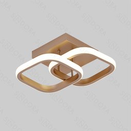 Plafon Led de Sobrepor 24×22cm 22w Multitemperatura 1650lm Bivolt Alumínio Dourado e Silicone - 1