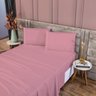 Lençol de Casal 400 Fios 4 Peças Percal em Ponto Palito Cor:rosa - 4