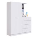 Ver imagem 1 de Guarda-Roupas Infantil 2 Portas e 4 Gavetas Multimóveis CR35094 Branco