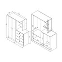 Ver imagem 4 de Guarda-Roupas Infantil 2 Portas e 4 Gavetas Multimóveis CR35094 Branco