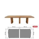 Ver imagem 4 de Conjunto de Mesa de Jantar Grand Mesa 14 Lugares Tampo em MDF Amêndoa com Cadeiras Ravena Corano