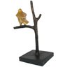 Escultura Passaro Dourado No Galho - 2