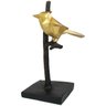 Escultura Passaro Dourado No Galho - 3