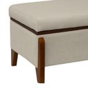 Ver imagem 4 de Banqueta Decorativa Puff Baú Organizado Bali 90 Cm Bouclé:bege