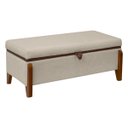 Ver imagem 1 de Banqueta Decorativa Puff Baú Organizado Bali 90 Cm Bouclé:bege