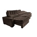 Ver imagem 7 de Sofá Retrátil e Reclinável 3,55m Cama inBox Big Puffer com SoftGel D40 Velupluma Café