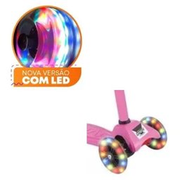 Patinete 3 Rodas Com Luzes de Leds Spin - Azul - 4