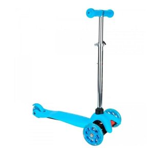 Patinete 3 Rodas Com Luzes de Leds Spin - Azul