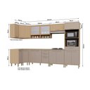 Ver imagem 4 de Cozinha Completa de Canto 100 Mdf 9 Peças com Tampo e Espaço Forno e Micro-ondas 458cm Duna Luciane
