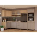 Ver imagem 1 de Cozinha Completa de Canto 100 Mdf 9 Peças com Tampo e Espaço Forno e Micro-ondas 458cm Duna Luciane